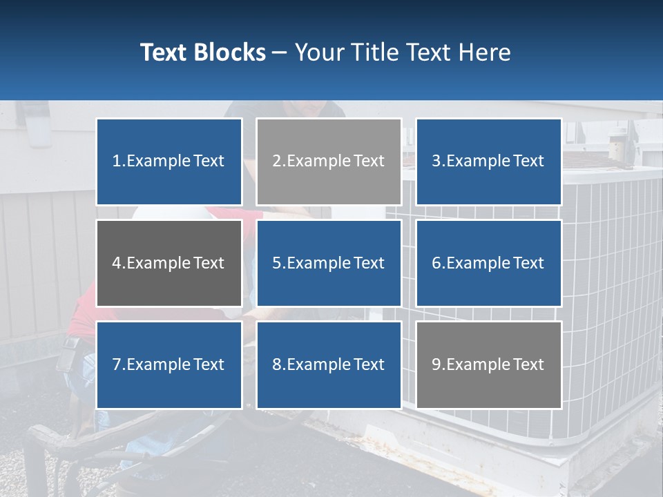 A Man And A Woman Working On An Air Conditioner PowerPoint Template
