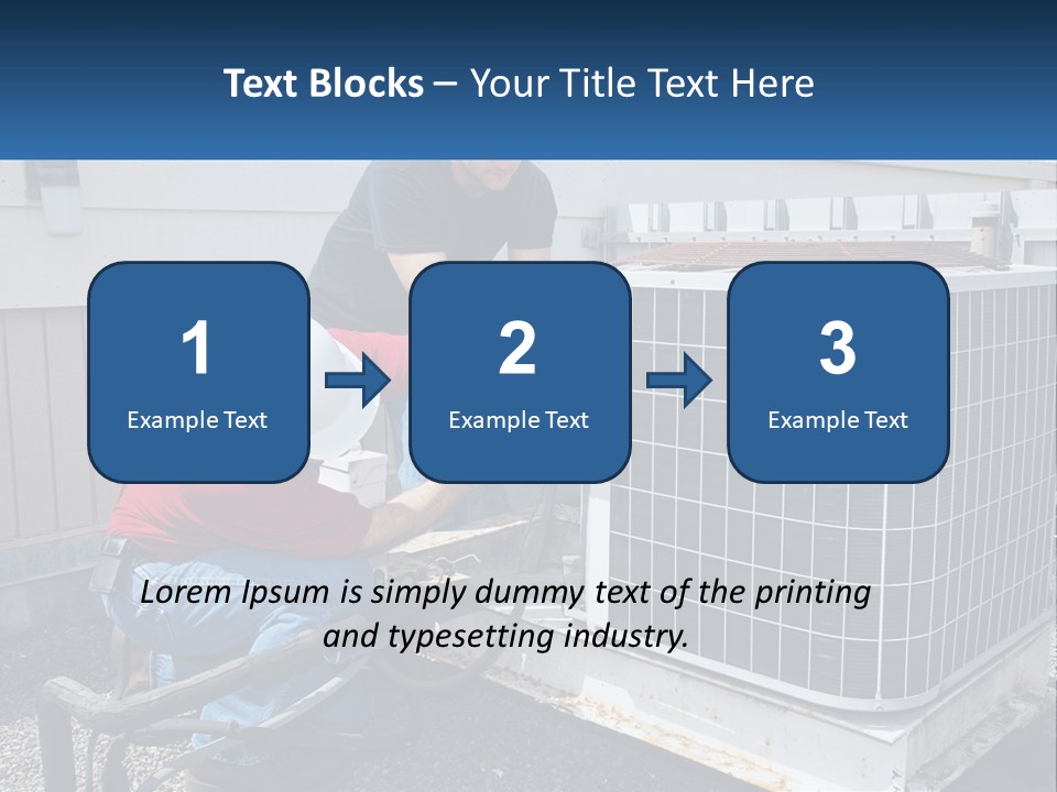 A Man And A Woman Working On An Air Conditioner PowerPoint Template