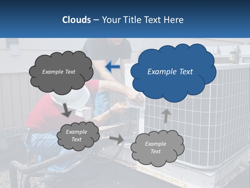 A Man And A Woman Working On An Air Conditioner PowerPoint Template