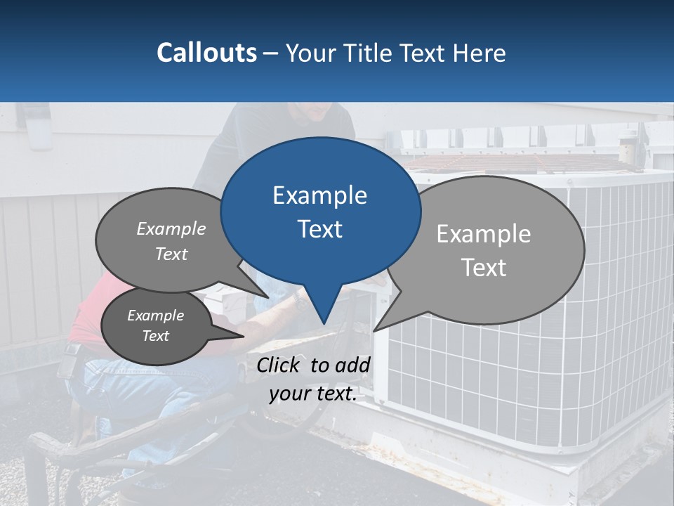 A Man And A Woman Working On An Air Conditioner PowerPoint Template
