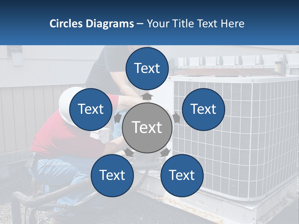 A Man And A Woman Working On An Air Conditioner PowerPoint Template