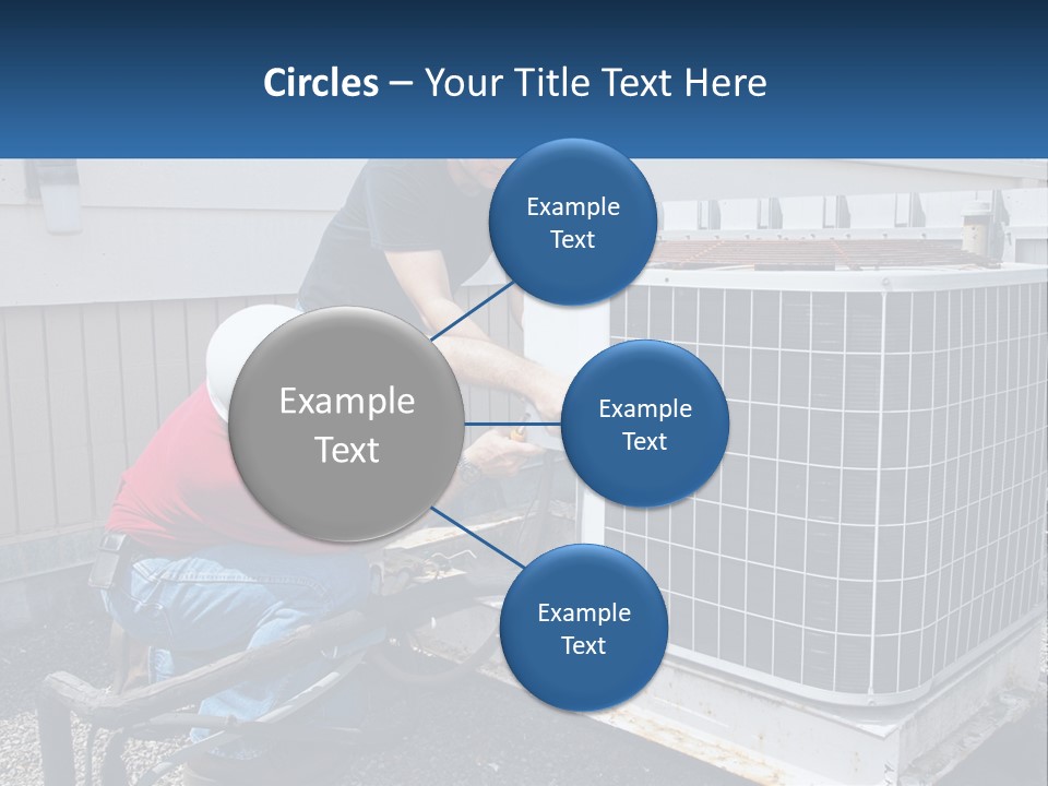 A Man And A Woman Working On An Air Conditioner PowerPoint Template