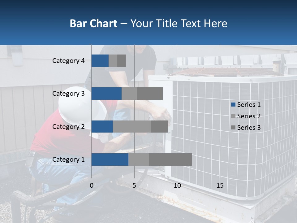 A Man And A Woman Working On An Air Conditioner PowerPoint Template