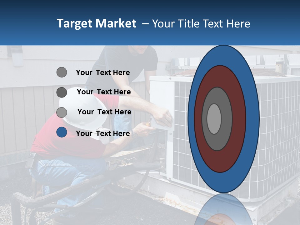 A Man And A Woman Working On An Air Conditioner PowerPoint Template