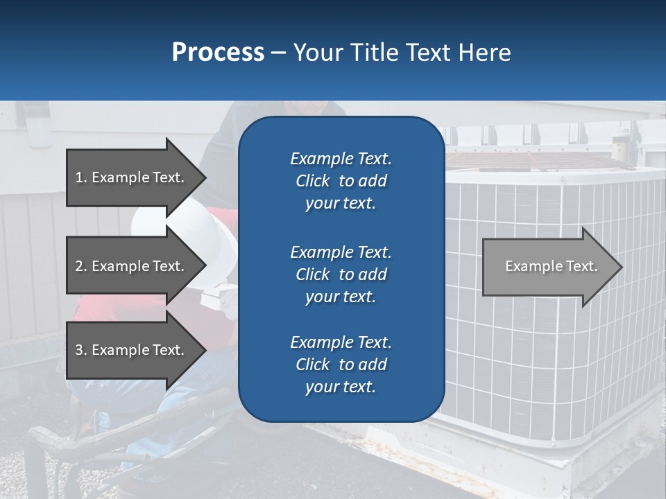 A Man And A Woman Working On An Air Conditioner PowerPoint Template