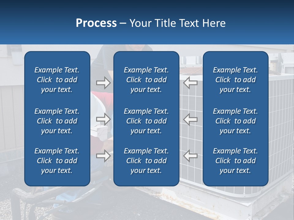 A Man And A Woman Working On An Air Conditioner PowerPoint Template