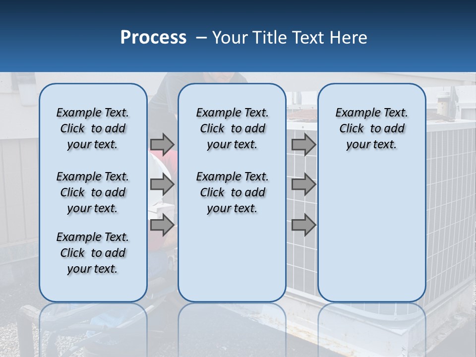 A Man And A Woman Working On An Air Conditioner PowerPoint Template
