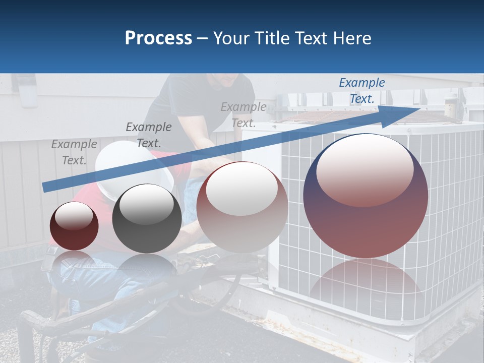 A Man And A Woman Working On An Air Conditioner PowerPoint Template