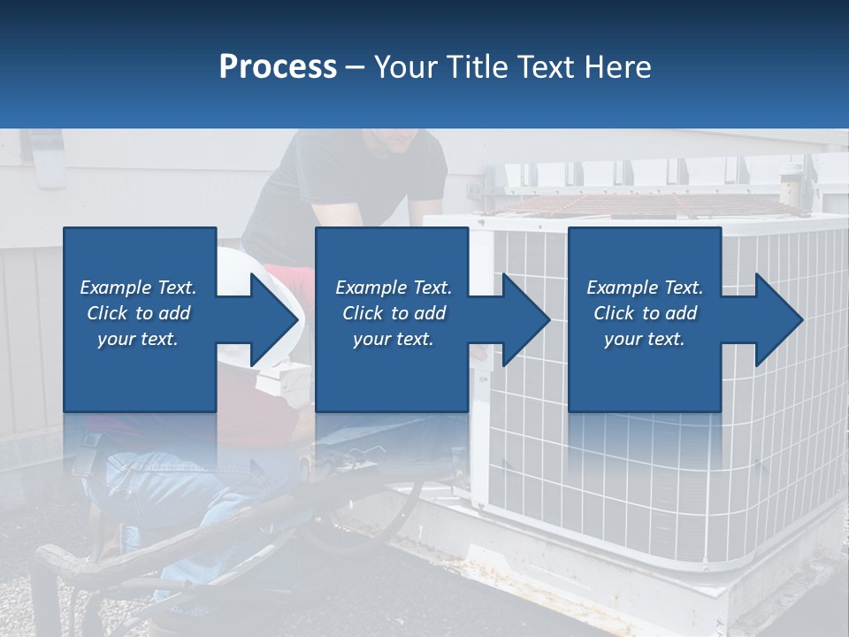 A Man And A Woman Working On An Air Conditioner PowerPoint Template