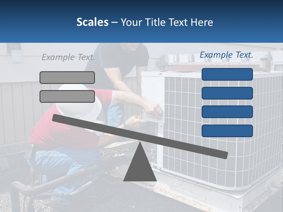 A Man And A Woman Working On An Air Conditioner PowerPoint Template