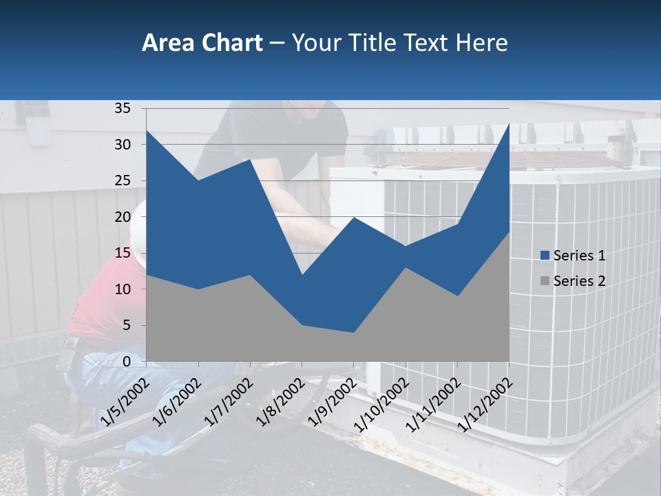 A Man And A Woman Working On An Air Conditioner PowerPoint Template