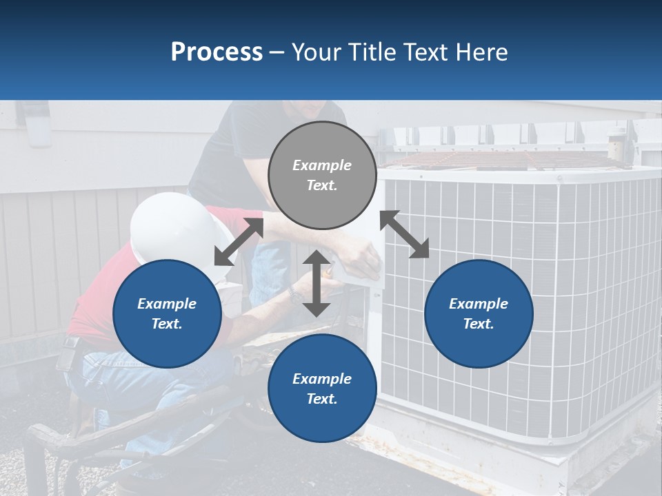 A Man And A Woman Working On An Air Conditioner PowerPoint Template