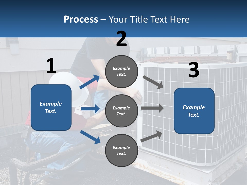 A Man And A Woman Working On An Air Conditioner PowerPoint Template