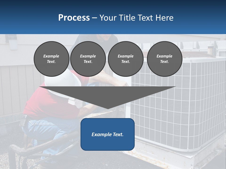 A Man And A Woman Working On An Air Conditioner PowerPoint Template