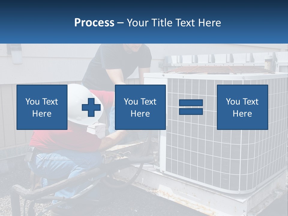 A Man And A Woman Working On An Air Conditioner PowerPoint Template