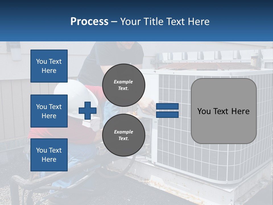 A Man And A Woman Working On An Air Conditioner PowerPoint Template