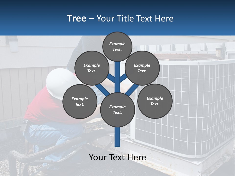 A Man And A Woman Working On An Air Conditioner PowerPoint Template