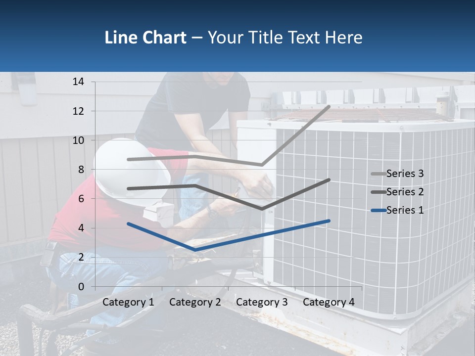 A Man And A Woman Working On An Air Conditioner PowerPoint Template