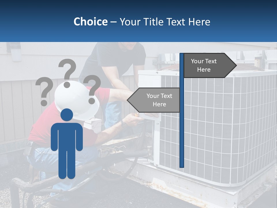 A Man And A Woman Working On An Air Conditioner PowerPoint Template
