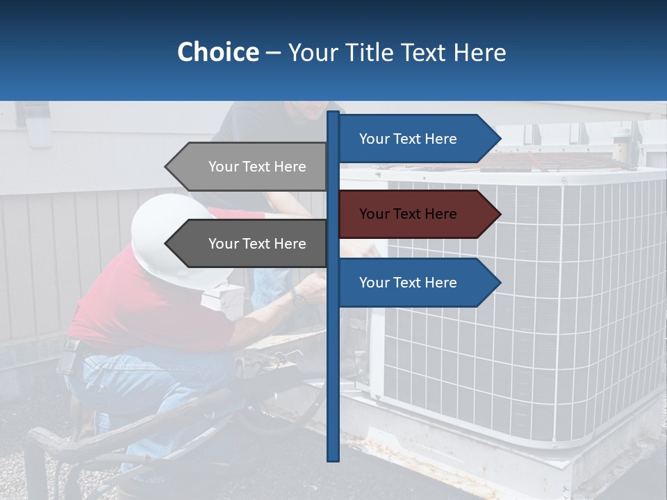 A Man And A Woman Working On An Air Conditioner PowerPoint Template