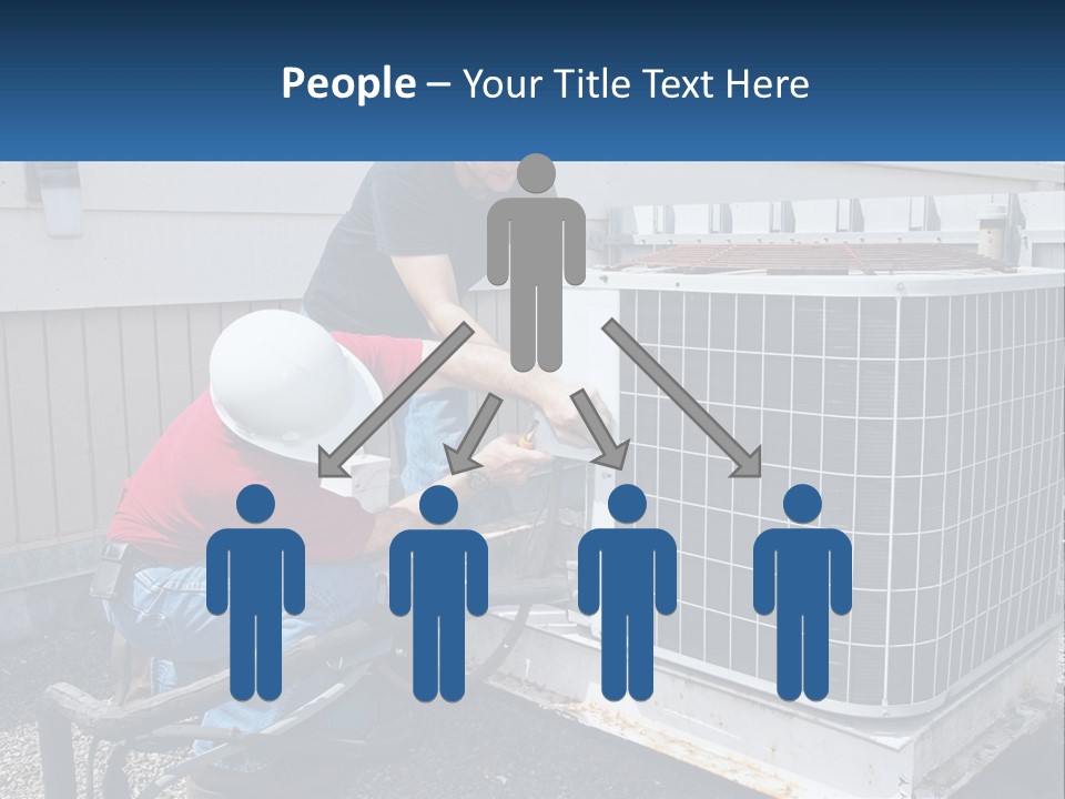 A Man And A Woman Working On An Air Conditioner PowerPoint Template