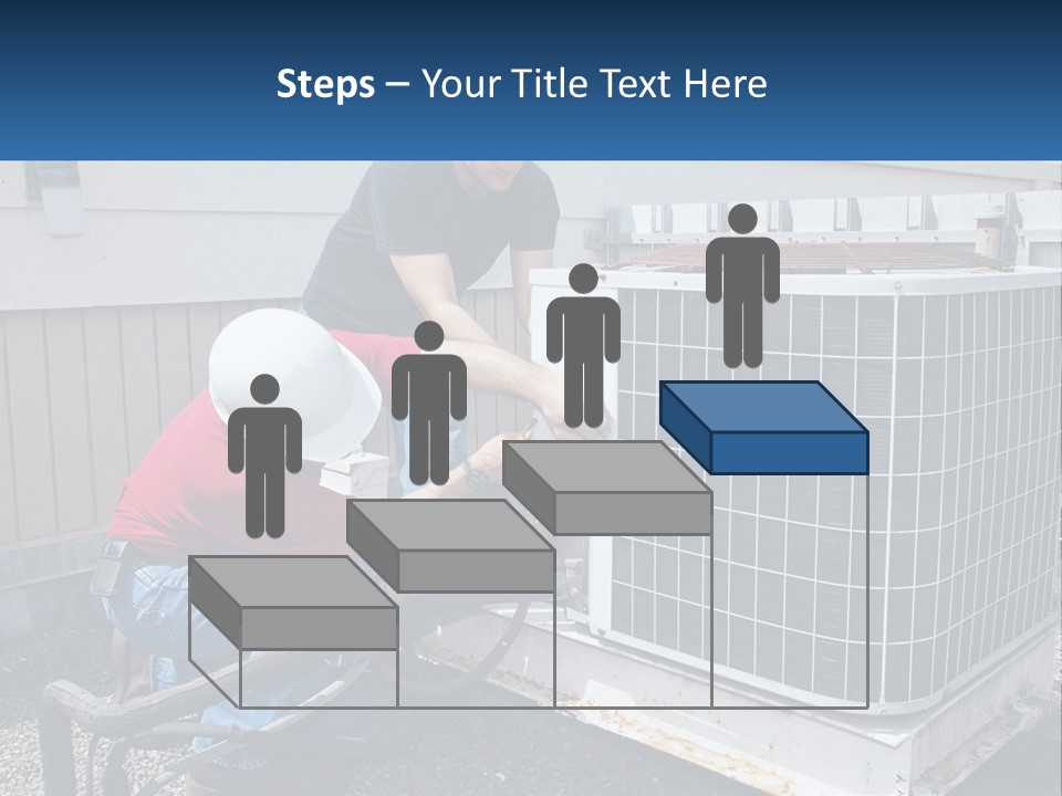 A Man And A Woman Working On An Air Conditioner PowerPoint Template