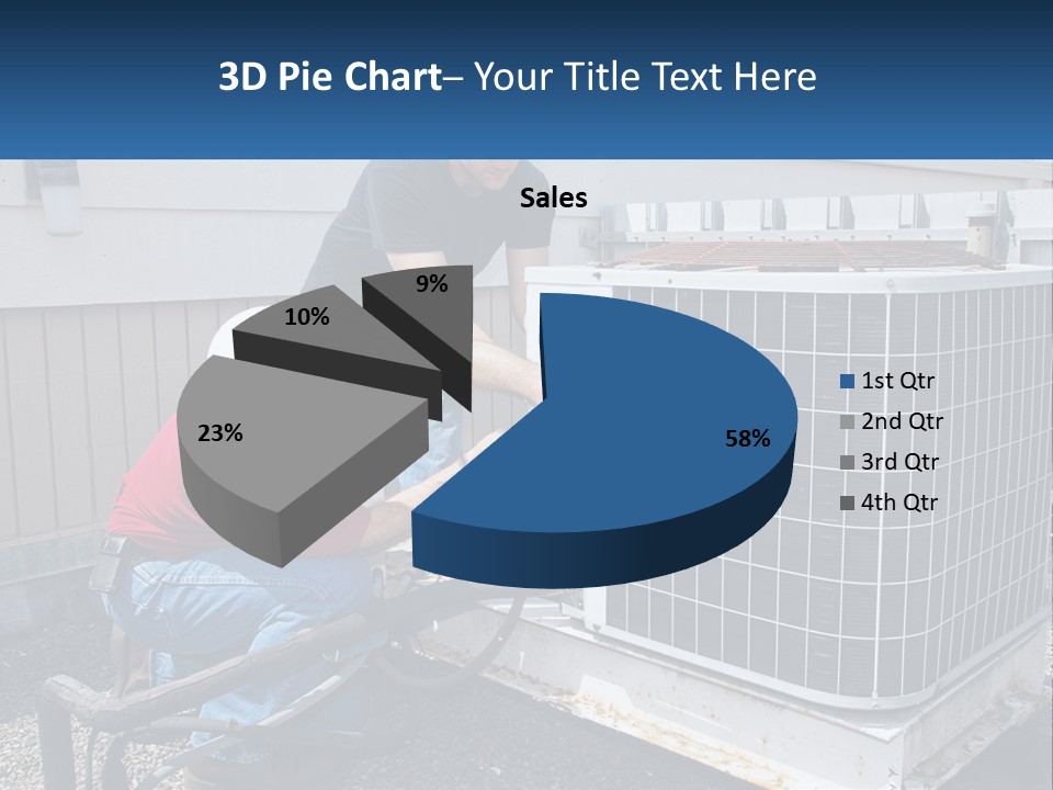A Man And A Woman Working On An Air Conditioner PowerPoint Template