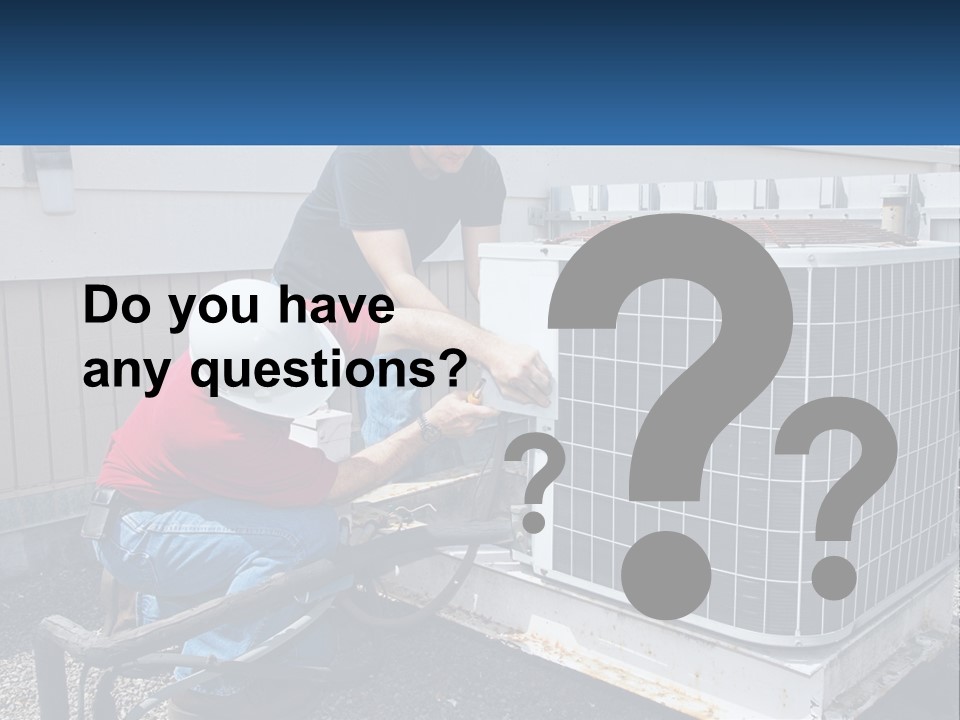 A Man And A Woman Working On An Air Conditioner PowerPoint Template