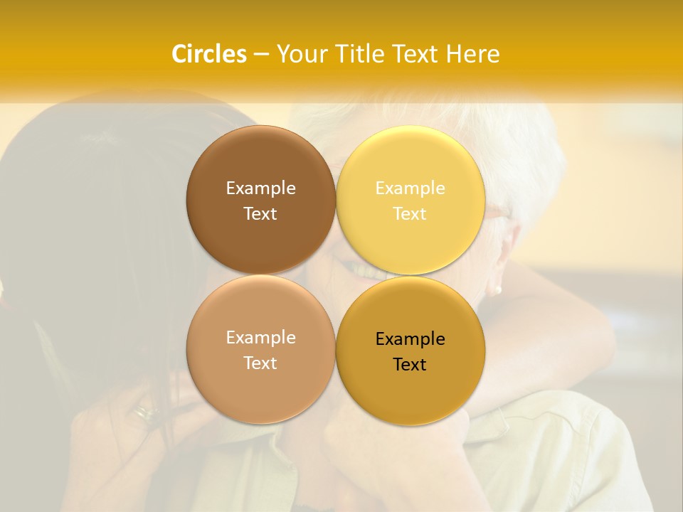 A Woman Kissing A Woman On The Cheek PowerPoint Template