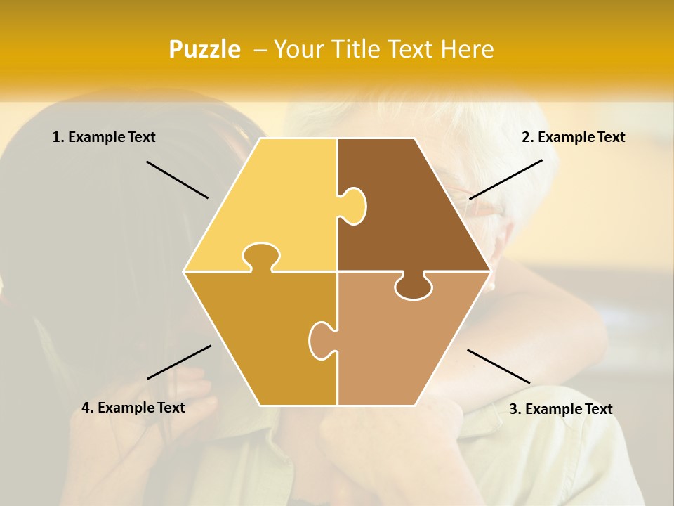 A Woman Kissing A Woman On The Cheek PowerPoint Template