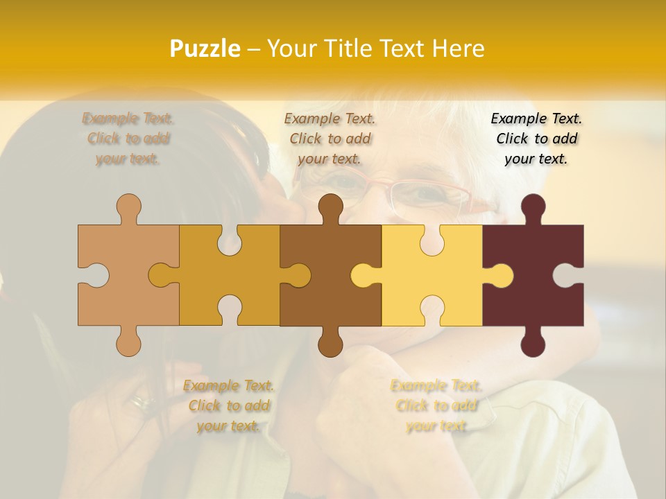 A Woman Kissing A Woman On The Cheek PowerPoint Template