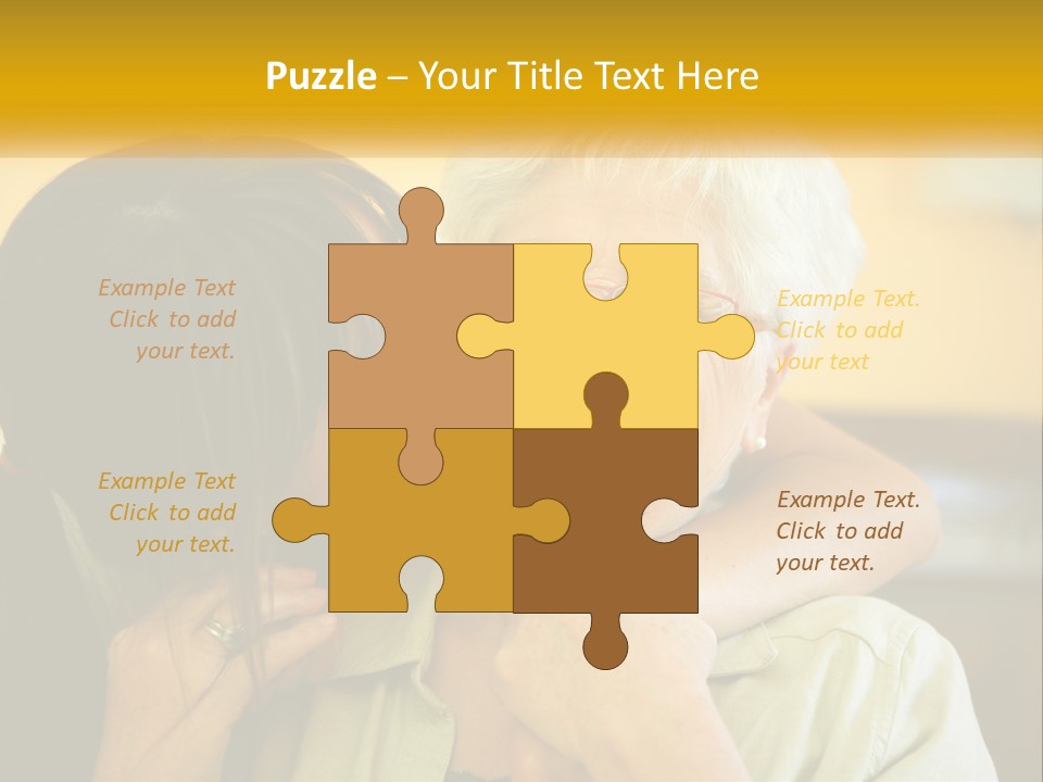 A Woman Kissing A Woman On The Cheek PowerPoint Template