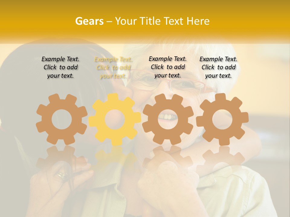 A Woman Kissing A Woman On The Cheek PowerPoint Template