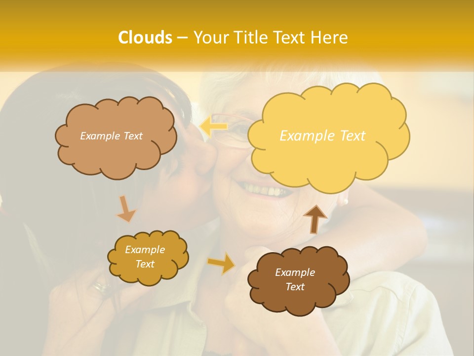 A Woman Kissing A Woman On The Cheek PowerPoint Template