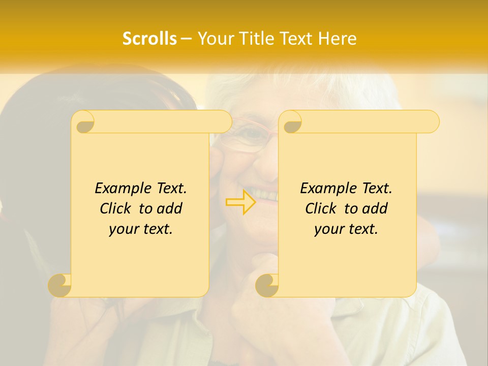 A Woman Kissing A Woman On The Cheek PowerPoint Template