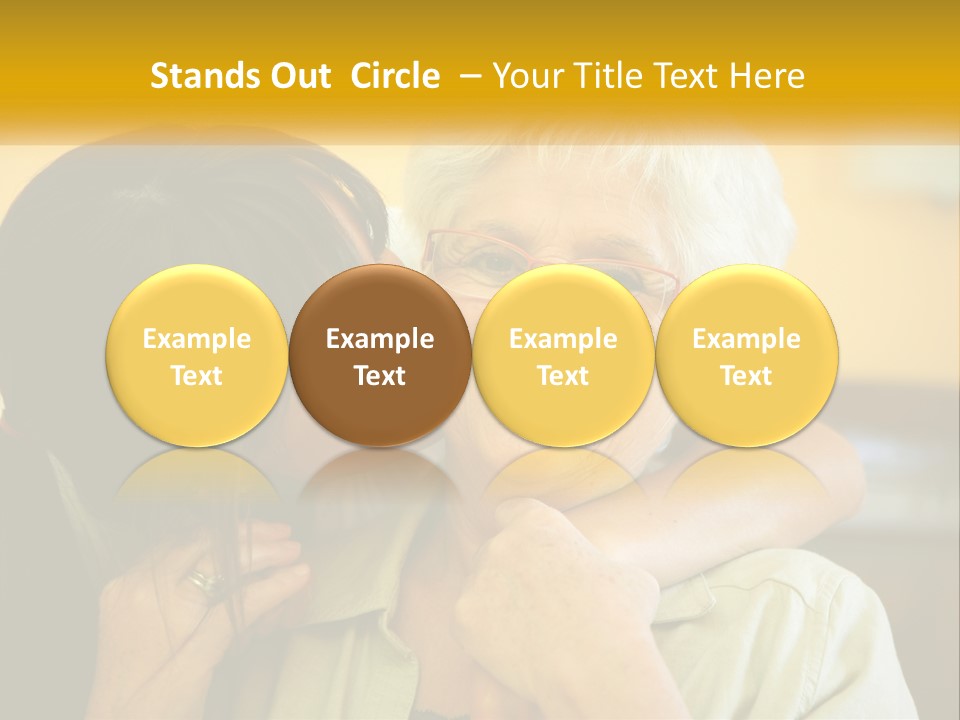 A Woman Kissing A Woman On The Cheek PowerPoint Template