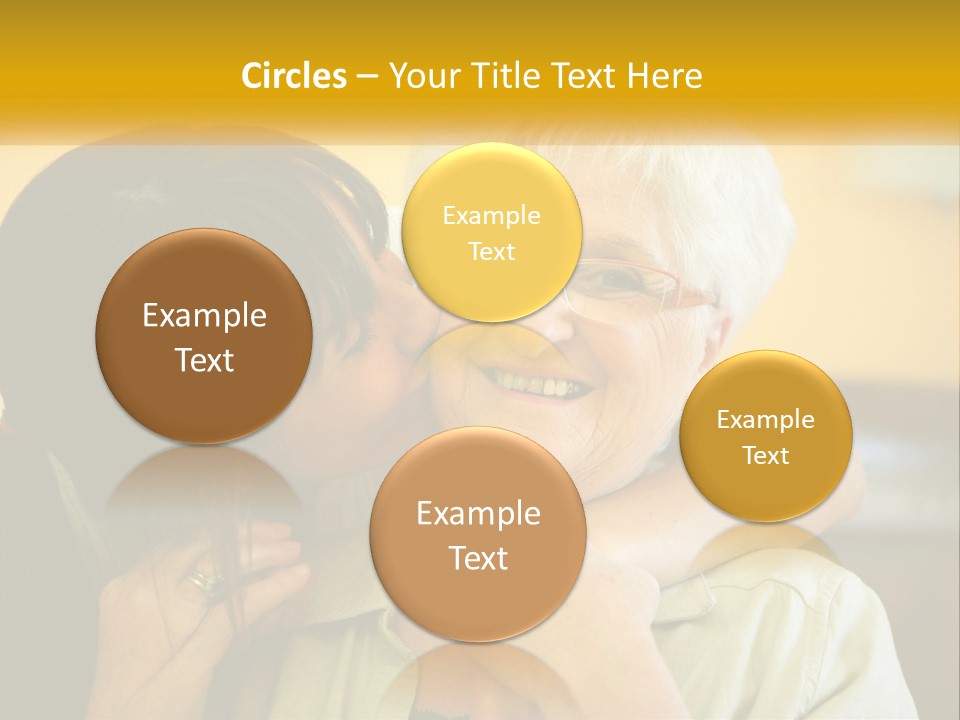 A Woman Kissing A Woman On The Cheek PowerPoint Template