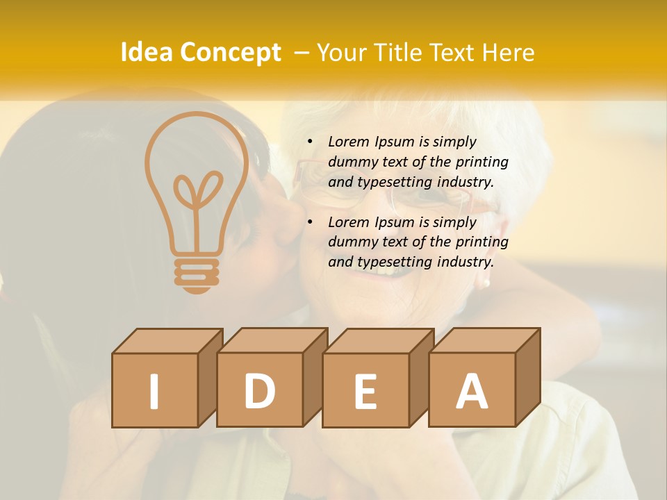 A Woman Kissing A Woman On The Cheek PowerPoint Template