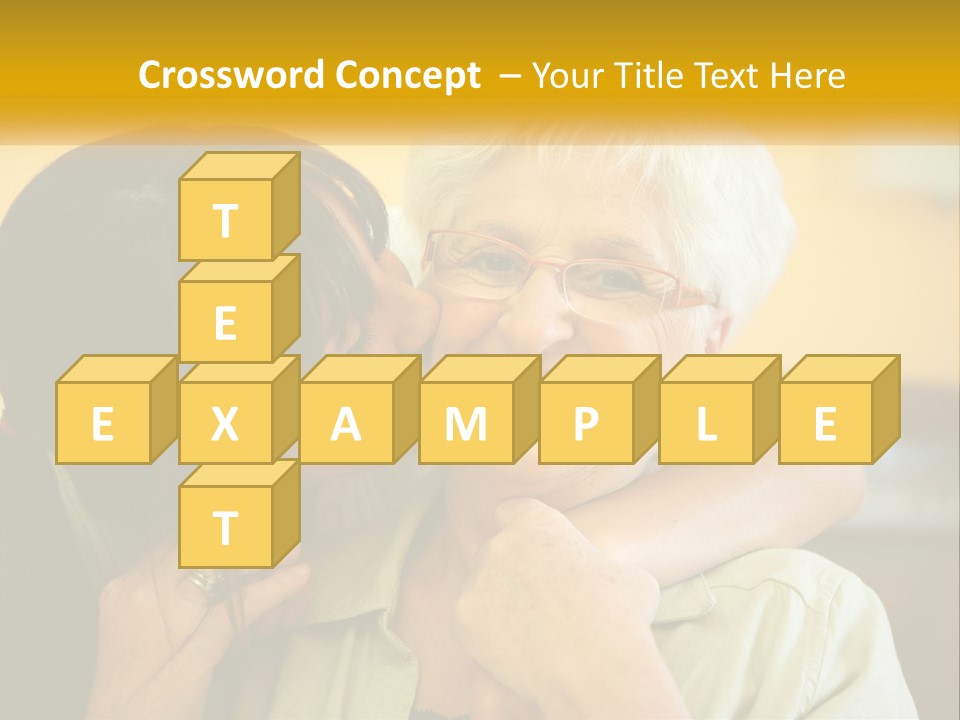 A Woman Kissing A Woman On The Cheek PowerPoint Template