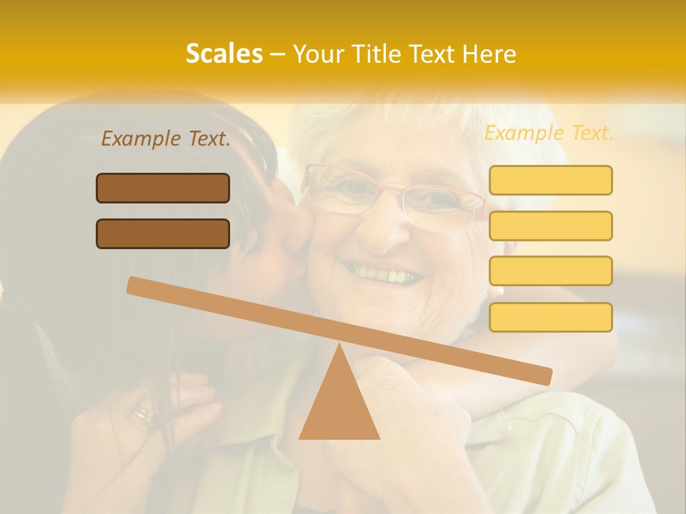 A Woman Kissing A Woman On The Cheek PowerPoint Template