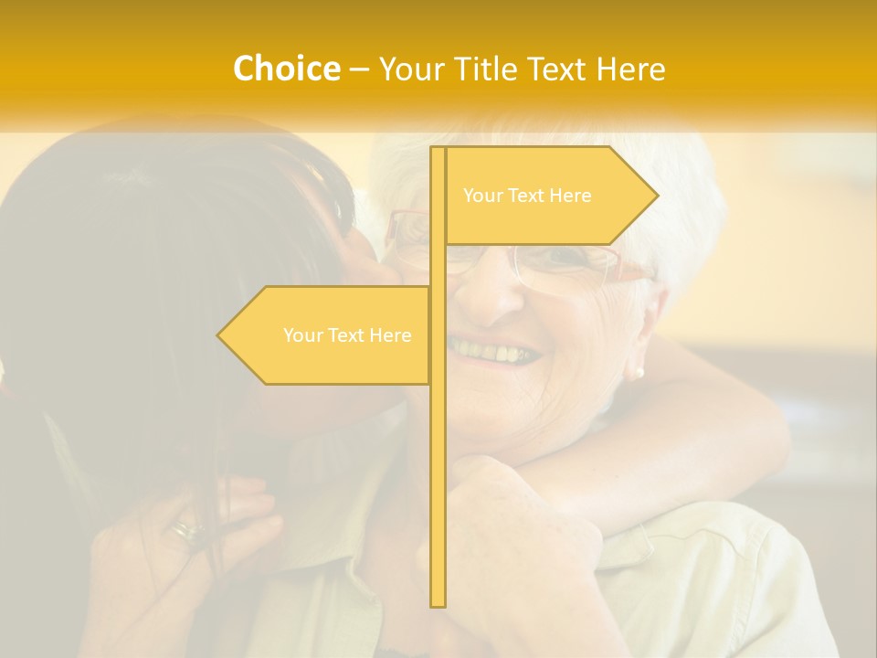 A Woman Kissing A Woman On The Cheek PowerPoint Template