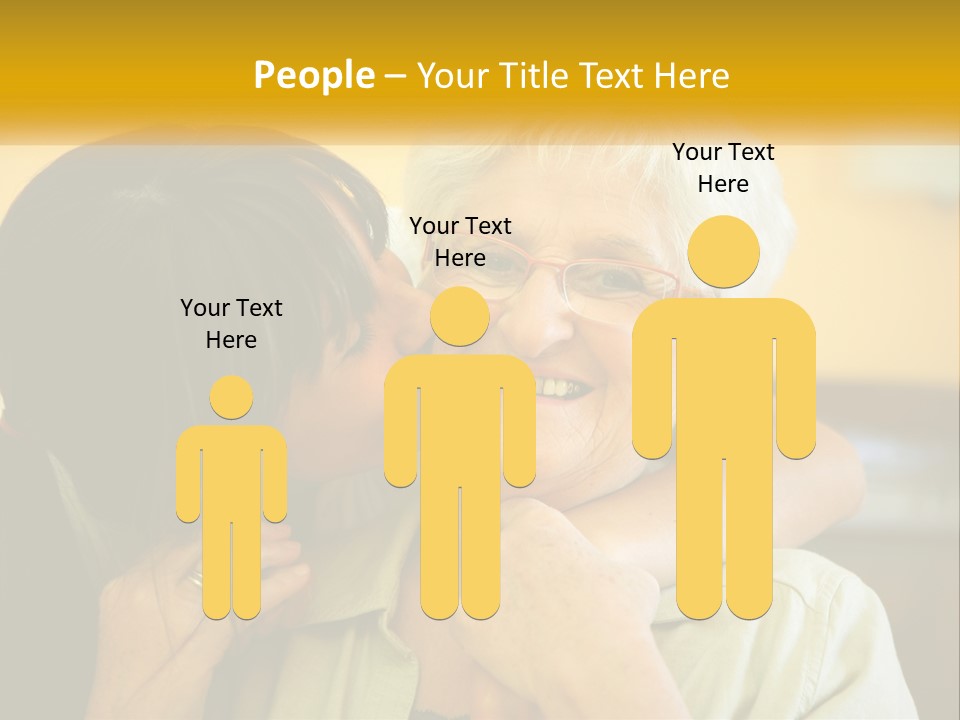 A Woman Kissing A Woman On The Cheek PowerPoint Template