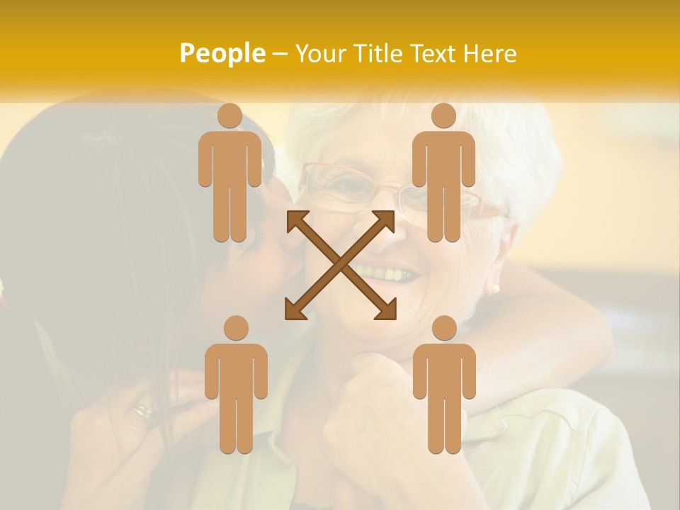 A Woman Kissing A Woman On The Cheek PowerPoint Template