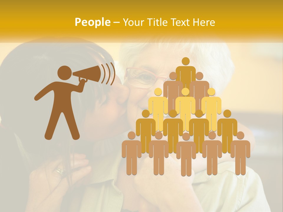 A Woman Kissing A Woman On The Cheek PowerPoint Template