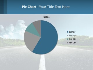 An Empty Road With Trees And Clouds In The Background PowerPoint Template