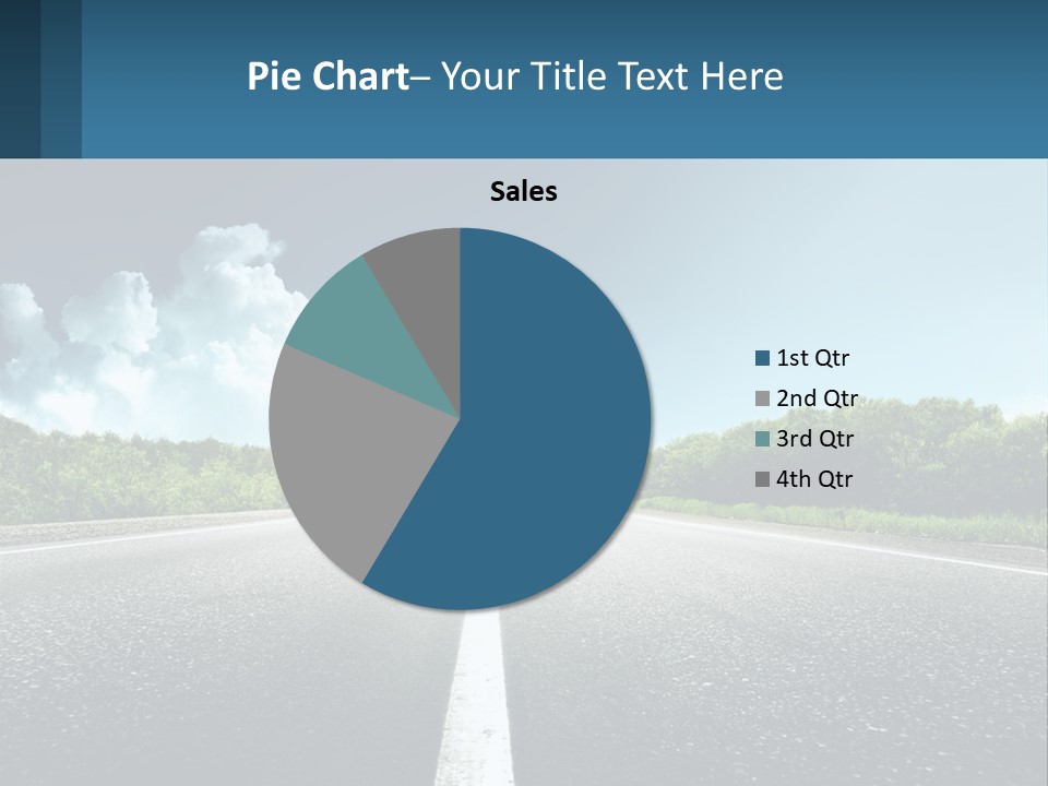 An Empty Road With Trees And Clouds In The Background PowerPoint Template