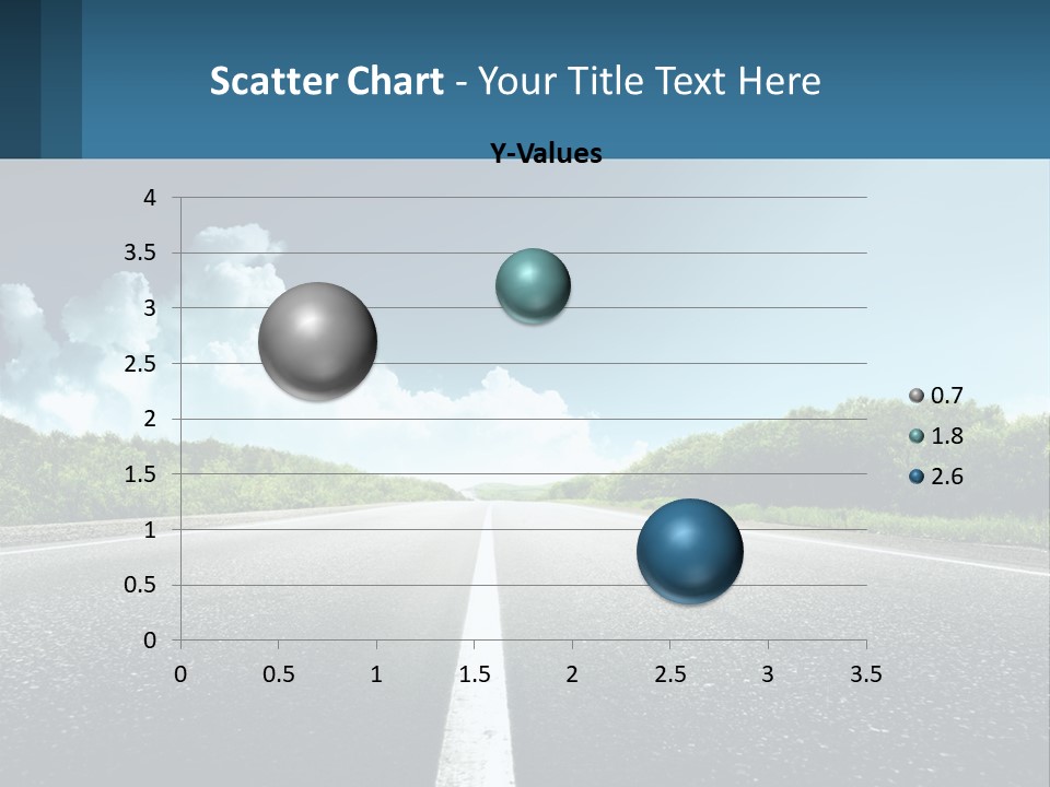 An Empty Road With Trees And Clouds In The Background PowerPoint Template
