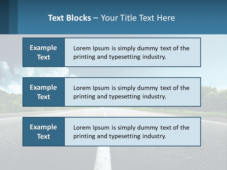An Empty Road With Trees And Clouds In The Background PowerPoint Template