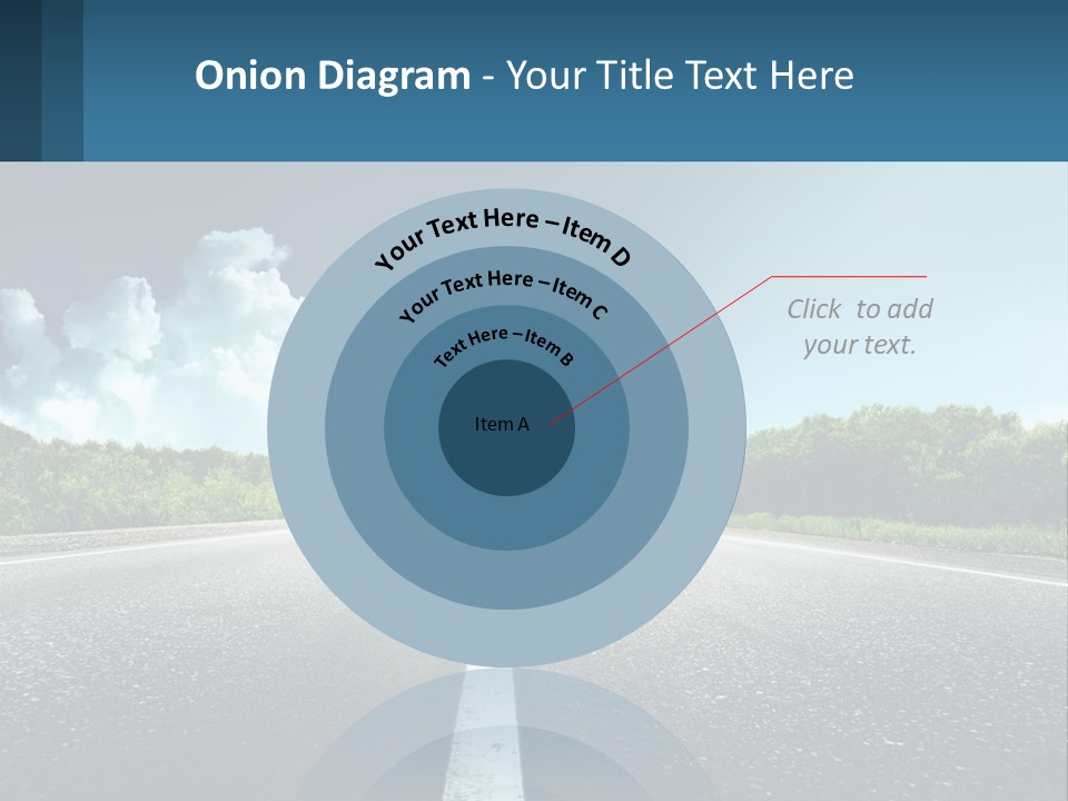 An Empty Road With Trees And Clouds In The Background PowerPoint Template