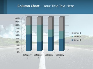 An Empty Road With Trees And Clouds In The Background PowerPoint Template